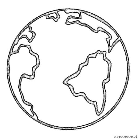 Глобус раскраска для детей