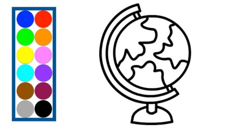 Глобус рисунок