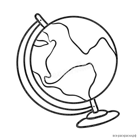 Глобус трафарет