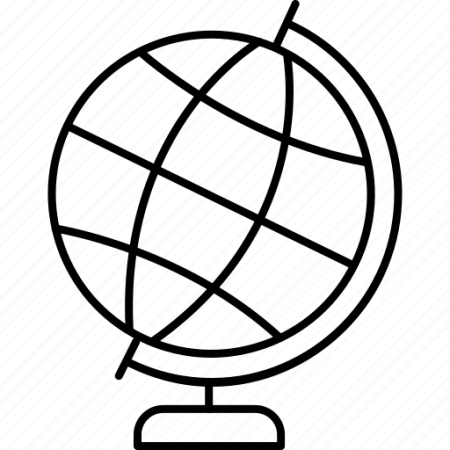 Контурное изображение глобуса