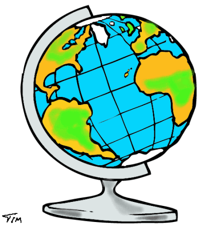 Глобус раскраска