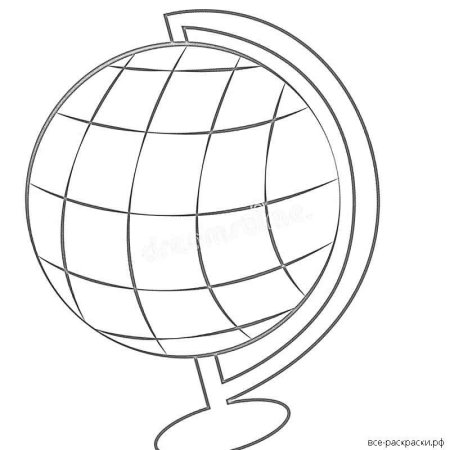 Глобус раскраска для детей