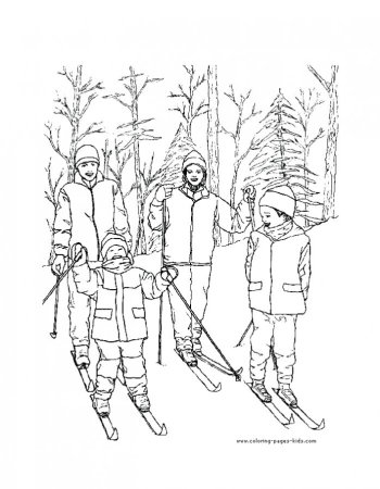 Раскраска спортивная семья