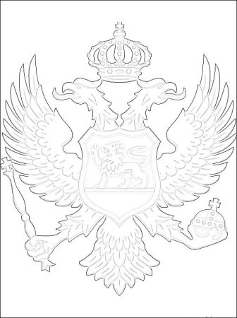 Раскраска Флаг и герб России — распечатать и скачать бесплатно
