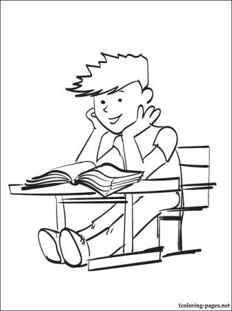 Раскраска ученики в школе