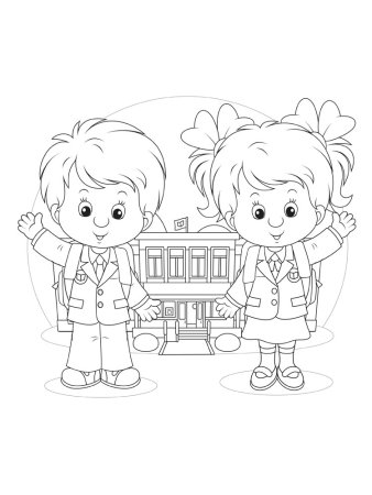 Раскраска школа