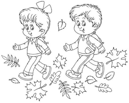 Школа раскраска для детей