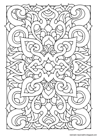Раскраски узоры орнаменты