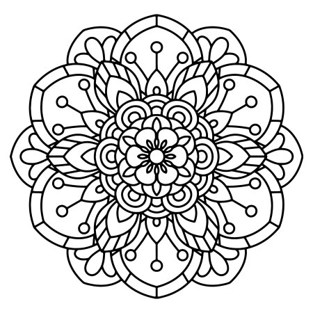 Орнамент раскраска для детей