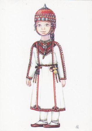 Национальный костюм чувашей рисунок
