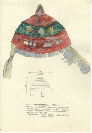 Раскраска тухья головной уборы