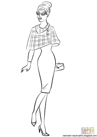 Раскраска девушка в цветах