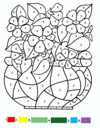 Раскраска по цветам на английском