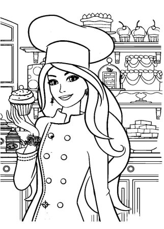 Раскраски для девочек Барби