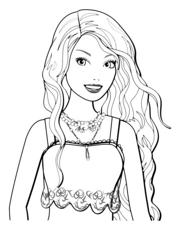 Раскраска Барби Скиппер