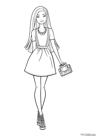 Раскраска. Барби