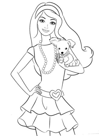 Раскраски Барби фашионистас