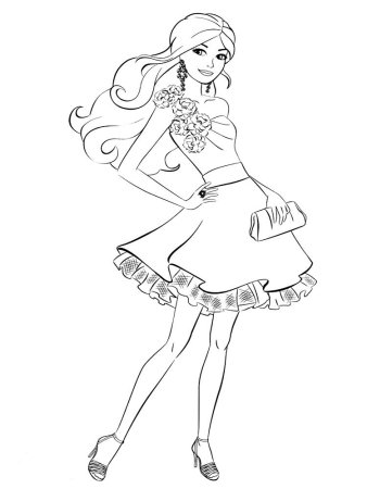 Раскраски для девочек Барби