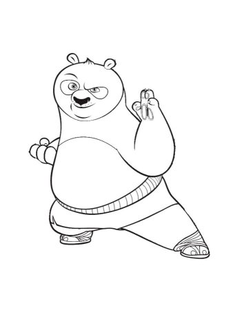 Кунг фу Панда раскраска