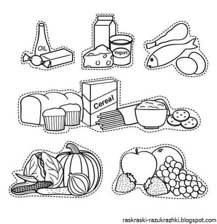 Раскраска продукты