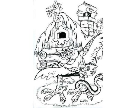 Избушка бабы яги раскраска