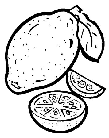 Лимон раскраска для малышей