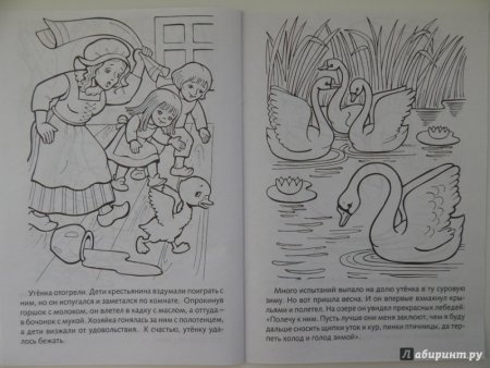 Раскраска. Гадкий утенок