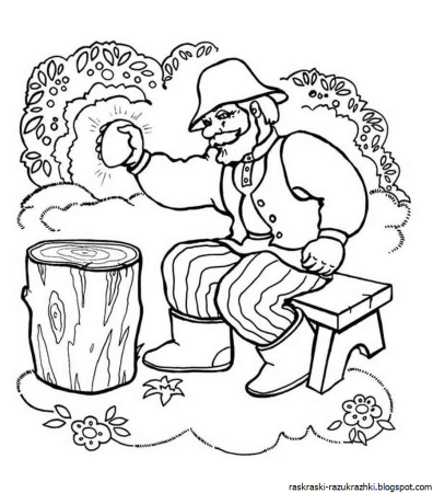 Иллюстрация к сказке Курочка Ряба раскраска