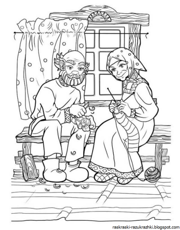 Курочка Ряба сказка раскраска для детей