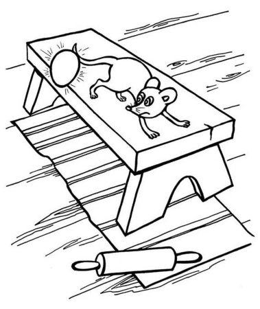 Разукрашка Курочка Ряба