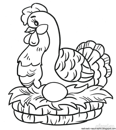 Дед из сказки Курочка Ряба раскраска