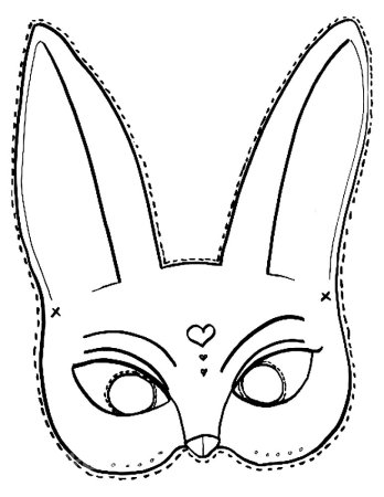 Карнавальная маска раскраска