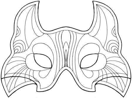 Маска раскраска для детей