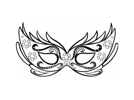 Карнавальная маска раскраска