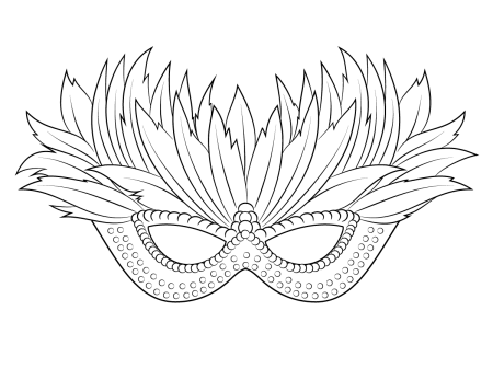 Трафарет карнавальной маски