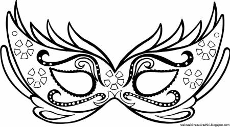 Трафарет карнавальной маски