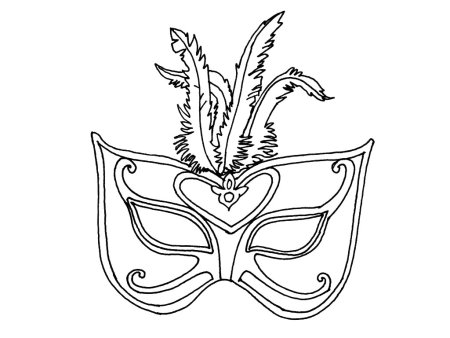 Театральная маска раскраска