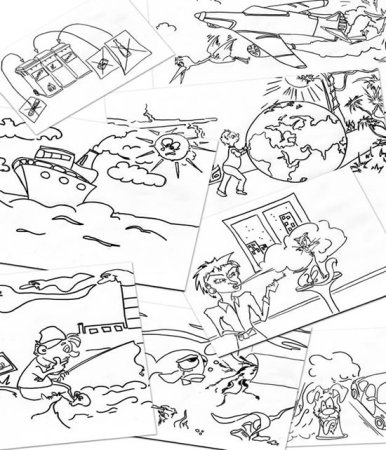 Экологический плакат раскраска