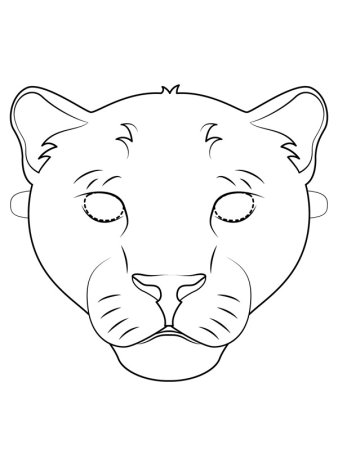 Голова тигра раскраска для детей
