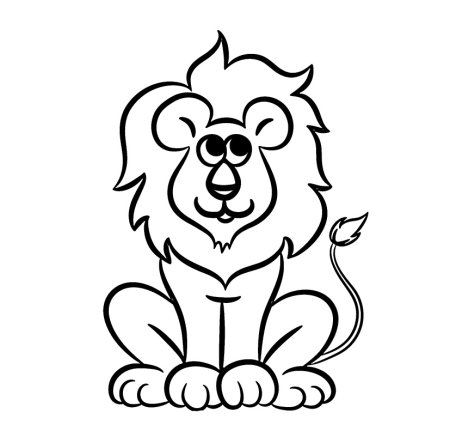 Контур Льва для детей