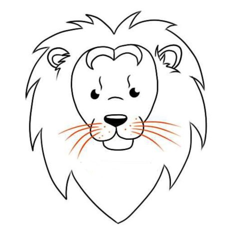 Мордочка Льва для аппликации