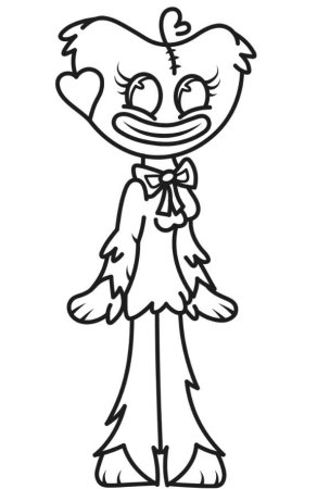 Раскраска Хаги-ваги из игры Poppy Playtime