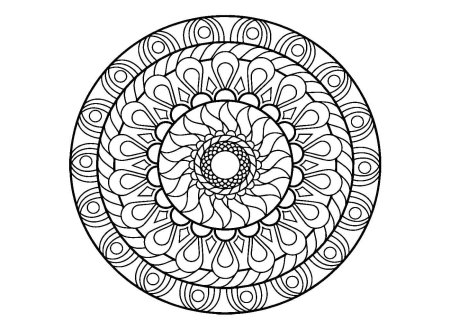 Раскраска Мандала