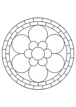 Узоры в круге легкие