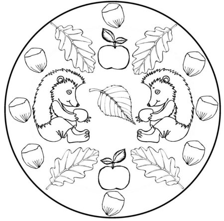 Мандалы осень для детей