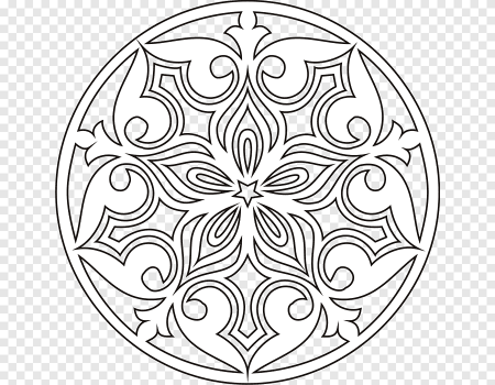 Трафарет круглый узор