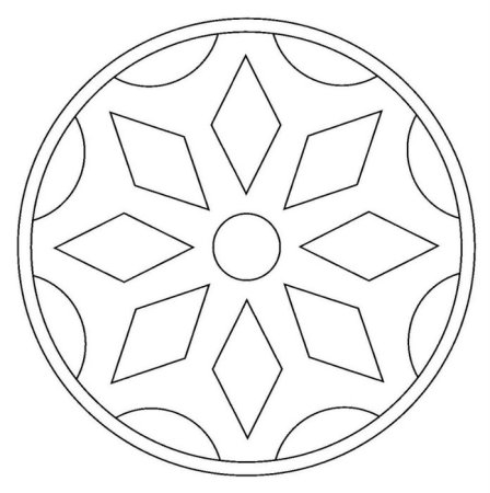 Геометрический орнамент на посуде раскраска