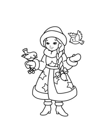 Раскраска "Снегурочка"