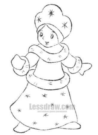 Лицо Снегурочки раскраска