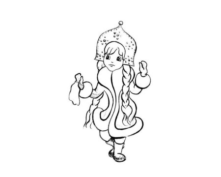 Раскраска "Снегурочка"